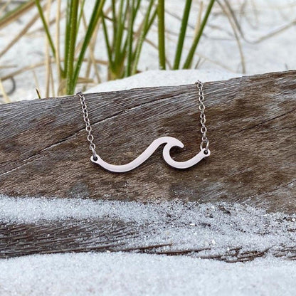 Silver Sea Waves Necklace