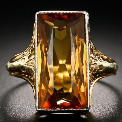 Ring made of orange glass