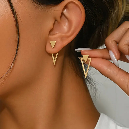 Triangle design earrings