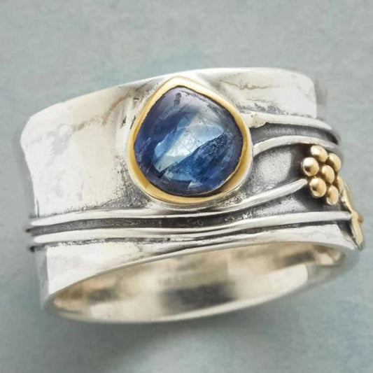 Vintage ring with blue stone