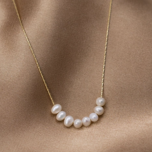 Gold Pearl Necklace