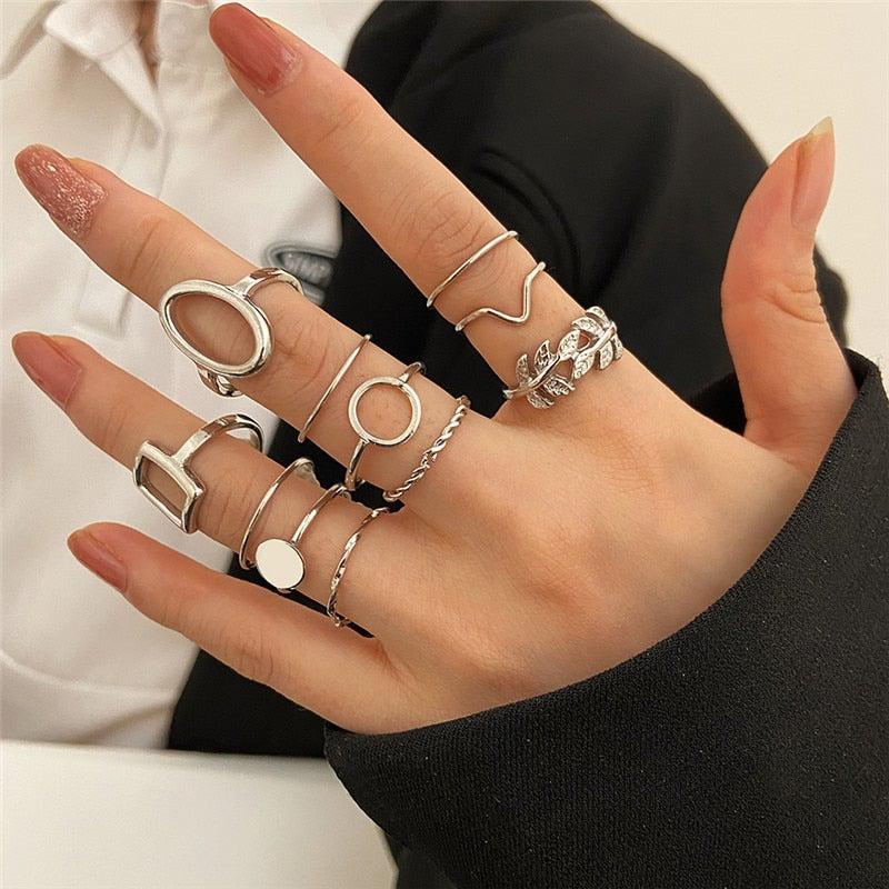 Set of 11 Rings made of Silver