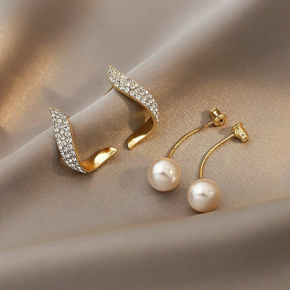 Gold Pearl Earrings