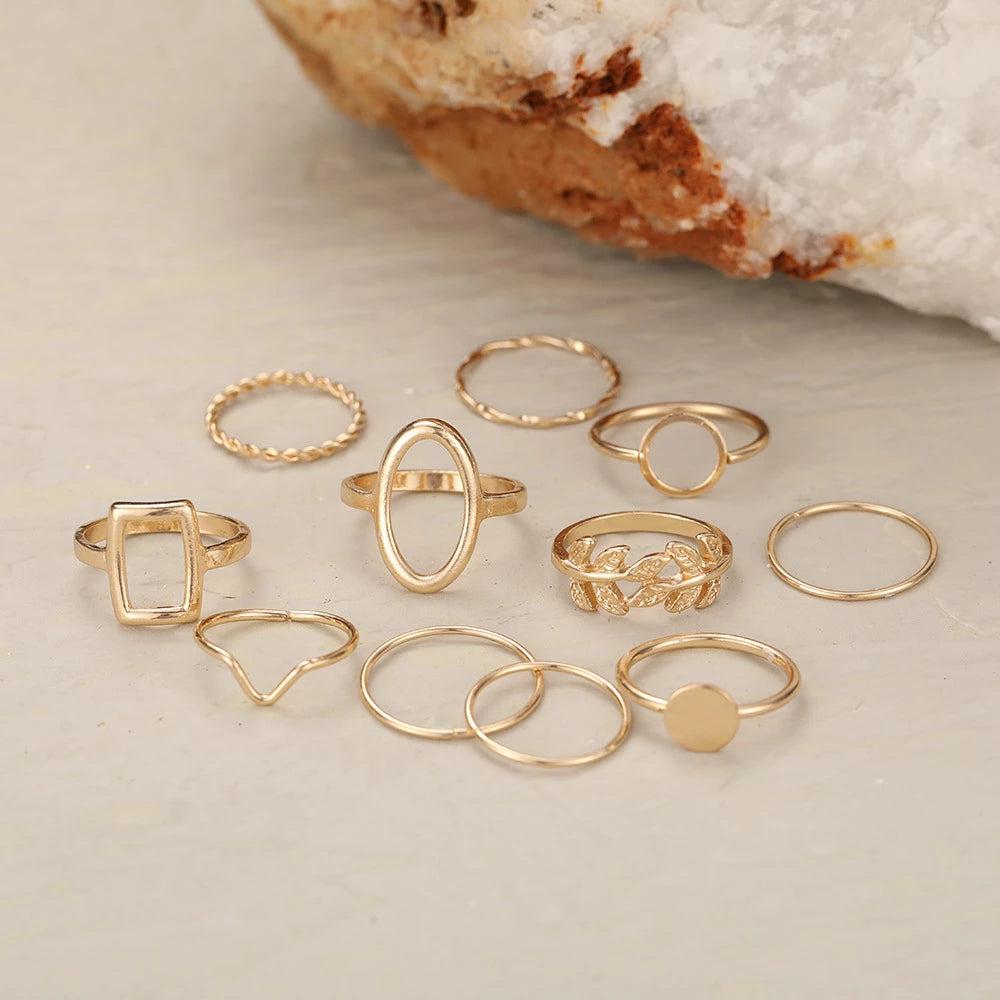 Set of 11 Rings made of Silver