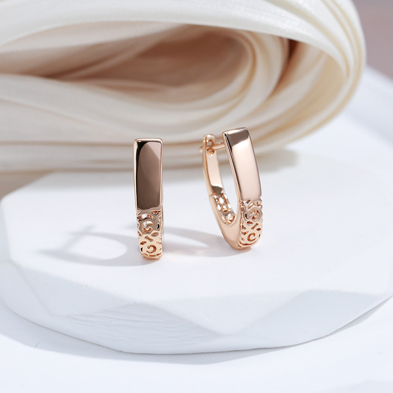 Elegant Gold Semi-Hoop Earrings