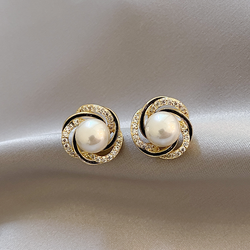 Golden Shiny Ball Earrings