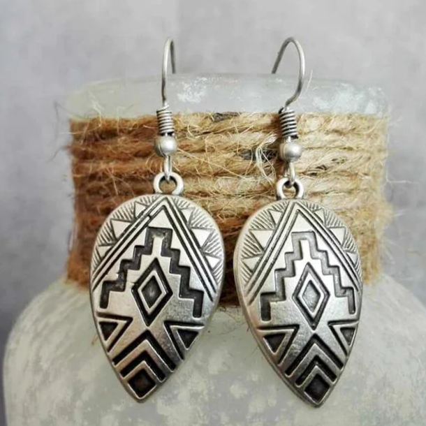 Vintage Silver Ethnic Earrings