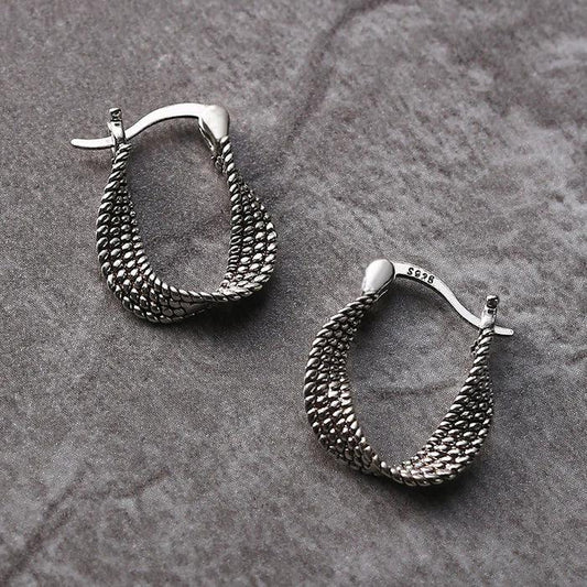 Vintage Silver Mesh Earrings