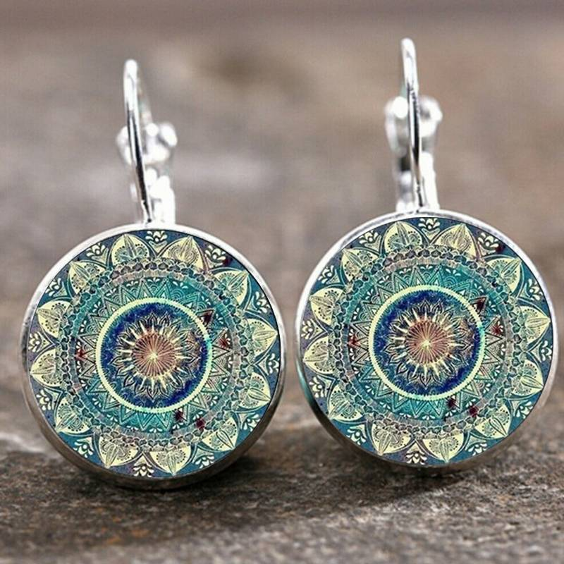 Rounded Mandala Vintage Earrings