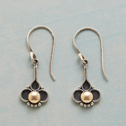 Vintage Pearl Clover Earrings