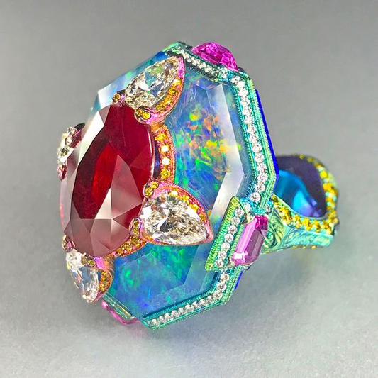 Multicolored Vintage Ring