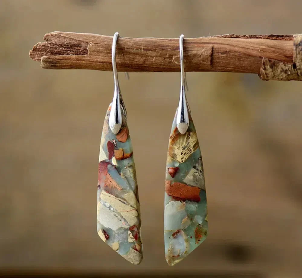 Vintage nature stone earrings